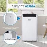 BLACK+DECKER Smart Portable Air Conditioner with Heat, 12,000 BTU Cooling, 9,000 BTU Heating for Rooms up to 550 Sq. Ft., Follow Me Remote, BPACT12HWT, White