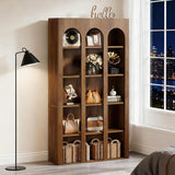 Tribesigns 5-Tier Arched Bookshelf, 70.87-Inch Mid Century Modern Bookcase