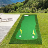 Ponsonbay Golf Putting Green Indoor 3.3x10 Ft Large Golf Putting Mat Professional Artificial Grass Turf Practice Mat with Sand Pit for Home, Office & Outdoor