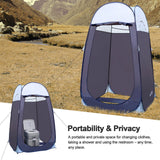 Leader Accessories Pop Up Shower Tent Dressing Changing Room Privacy Portable Camping Shelters 4' x 4' x 78" H Extra-Large Space - Grey