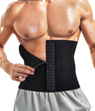 TAILONG Weight Loss Body Shaper For Men Workout Exercise compression Waist Trainer Band Lumber Support Corset (Black, 3XL)