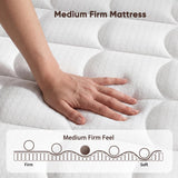 King Size Mattress, 12 Inch Hybrid Mattress King Size in a Box, Medium Firm