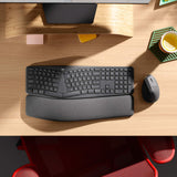 Logitech Ergo K860 Wireless Ergonomic Keyboard with Wrist Rest and MX Vertical Wireless Mouse