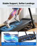 MERACH Treadmill with 15/18% Auto Incline, 55"/47"x18"/19" Wide Belt Treadmills, 0.5-8.7MPH/10MPH 3.5HP Brushless Incline Treadmill for Home, 350LBS Foldable Treadmills with Screen & APP & Heart Rate