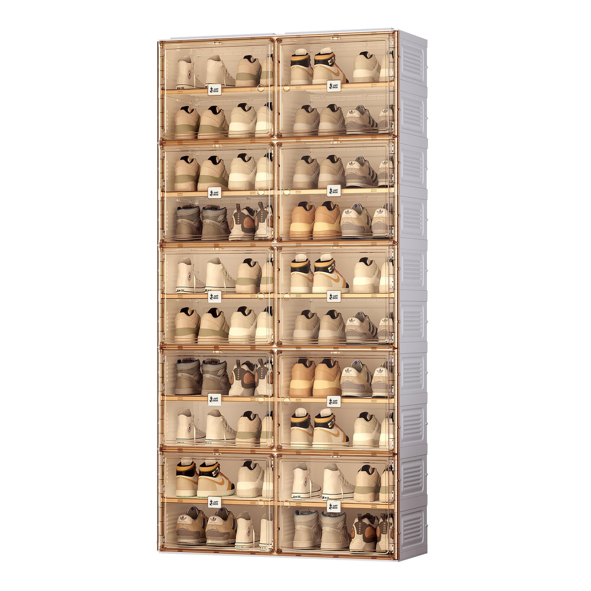 ANTBOX Portable Shoe Rack Organizer for Closet Entryway, Stackable Sne ...