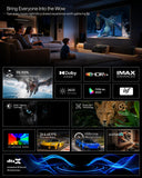 AWOL Aetherion Pro 4K Projector, 2600 ISO Lumens Short Throw