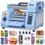 DXZ A3 UV DTF Printer Bundle with Laminator, Dual F1080 Print Heads UV Printer, Auto Cleaning & White Ink Stirring System, Professional Printer for Tumblers, Glass, Metal, Wood, Leather