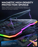 ChillCore 2 Detachable Fans RGB Gaming Laptop Cooling Pad, Rapid Cooling for 15.6-19.3" Laptops, Variable Speed Control, 8 Adjustable Heights - K6 with Memory Foam