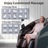 Vosaky 4D Massage Chairs Full Body Recliner with Heat Zero Gravity 57'' SL Track Shiatsu Massage Chair for Home Office with AI Voice, 7" Touch Screen, Wireless Charging,Neck & Shoulder Relief