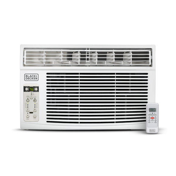 Window Air Conditioner with Remote Control, 14500 BTU, Cools Up to 700 Square Feet, White BLACK+DECKER