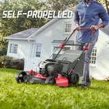 PowerSmart 21" Self-Propelled Lawn Mower with 140cc Briggs & Stratton Engine - Heavy-Duty Steel Deck