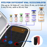 Heliospark 19 Slots Peptide Case for Fridge 1ml 2ml 3ml 5ml 10ml 30ml Vials