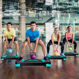 Smartxchoices 30'' Aerobics Stepper Workout Step Platform with 4" - 6" - 8" Adjustable Risers, Fitness Exercise Workout Trainer,Non-slip Step Platform for Cardio, Core, Strength Training, Home Gym, Green