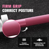 RitFit Barbell Weight Set - 4/6FT Olympic Barbell with Weight Plates (55-115LB Total) - Weightlifting Equipment for Squats, Curls, Deadlifts, Presses, Hip Thrusts 4FT Pink Bar with 30LB Pink Plates