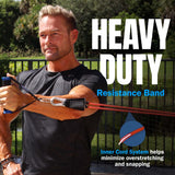 Bodylastics Pro Series Resistance Band Set - 5 Bands, Handles, Ankle Straps, Door Anchor, Carry Bag Snap Reduction Tech (3-190 Lbs Max Resistance)