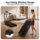 RHYTHM FUN Treadmill with Incline, Walking Pad with Handle Bar,300lbs Walking Pad with APP, Portable Folding Walking Treadmills for Home/Office with Low Noise