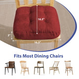 Dining Chair Cushions, Tufted Indoor Chair Pads with Ties & Non Slip Backing, Seat Cushions for Kitchen Chairs