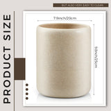 Marsui 2 Gallon Bathroom Trash Can, Round Marble Resin Bin, Gravel