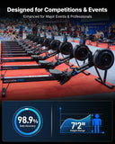 Merach Indoor Rowing Machine - Competition Monitor, Adjustable Air Resistance Rowing Machines for Home, Ergonomic Comfort Seat and Device Holder, Easy Storage, NovaRow R50 Pro