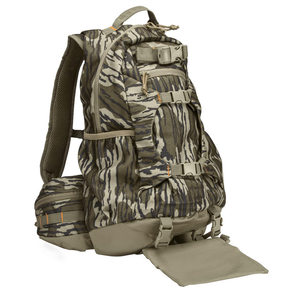 North Mountain Gear Camouflage Hunting Backpack Waterproof Bow and Rifle Compatible Hunting Bag (Mossy Oak Bottomland) North Mountain Gear