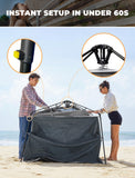 KingCamp Instant Shower Tent, Portable Superior Stable Privacy Shelter, Large Room Outdoor Toilet Tent with Floor for Beach, Camping & Hiking, Setup in Under 60s