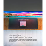 Epson EpiqVision Ultra LS500 Laser Ultra Short Throw Projector, 4000 lumens, 4K PRO-UHD, HDR, Android TV, Google Assistant