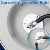 FIXFANS Pressure Washer Hose Reel with Hose, 1/4" × 100ft Retractable Power Washer Hose Reel, Heavy Duty Hose Reel Auto Rewind, Wall Mounted, 3600 PSI