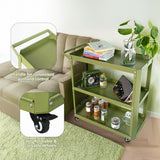 XCX 3 Tier Metal Utility Rolling Cart with Wheels, Green