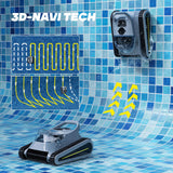 Seauto Crab Robotic Pool Vacuum, Wall-Climbing, Automatic Pool Cleaner, Suitable for Walls and Floors of 1614 Square Feet Pool