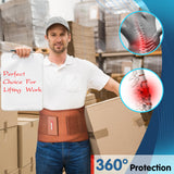 FEATOL Back Brace for Lower Back Pain, Breathable Back Support Belt for Women & Men, Brown, 2XL (Circumference:38.6-51.2")