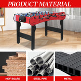 5ft Foosball Table，Mini Competition Soccer Table Game with All Accessories, Leg Levelers and Heavy-Duty Legs. Perfect for Home, Game Rooms, and Parties (Red)