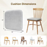 Chair Cushions for Dining Chairs, Set of 4 Memory Foam Seat Cushions with Non-Slip Backing & Ties