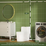 Little Meerkat 600w Macerating Toilet System, One-Piece 16" Upflush Toilet Toilet with Pump for Basement, Powerful & Quiet Upflush Toilets with 3 Water Inlet & Ac Vent, Easy Install, Space Saving