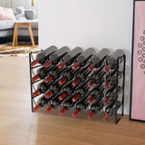 4 Tier Wine Rack, 3-in-1 24 Bottles Wine Storage | Wine Bottle Rack Stackable TONLEA