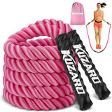 Jump Rope, Weighted Jump Rope for Women, 1.5LB Adult Skipping Rope for Fitness, Home Gym Workout Equipment, Heavy Exercise Jumpropes for Weight Loss, Shape body, Strength Training, Total Body Workout KUZARO