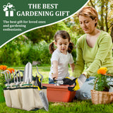 8-Piece Garden Tools Set for Gardening Aluminum Alloy Heavy Duty Kit, with Storage Tote Bag, Ergonomic Rubber Grip