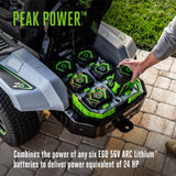 EGO POWER+ Z6 Zero Turn Riding Lawn Mower, 42" Deck, Includes (2) 56V 10.0Ah and (4) 56V 6.0Ah Batteries and 800W Charger - ZT4215S
