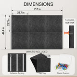 MaxGear Extra Large Bulletin Board 72" x 48", Dark Gray Felt Wall Tiles
