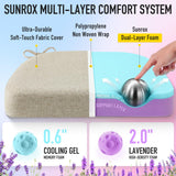 SUNROX Cooling Gel Memory Foam Chair Cushions, 2.6" Thick U-Shaped Dual