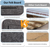 Extra Large Bulletin Board 96" x 48", Felt Pin Board, Dark Gray