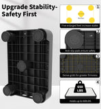 LIFTOZA 5-Level Adjustable Step Stool, 700 LBS Capacity Safety Bed Step for Seniors, Exercise Setp Platform, Portable Stair Assist for Elderly, Wide Step up for Kitchen, Car, Bedside & Shower, White