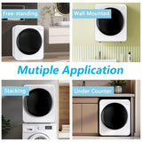 DollarDash 1.7 Cu.Ft Portable Clothes Dryer, 800W Front Load Compact Laundry Dryer Machine with Stainless Steel Tub, 5 Drying Modes & Easy Control Knob for Apartments, Dorms, RVs