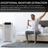 Whynter Portable Air Conditioner 12,000 BTU with Dual Hose Dehumidifier & Cooling Fan for 400 Sq Ft Rooms, Includes AC Unit Window Kit Elite ARC-122DS (7,000 SACC), Silver