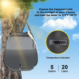 Portable Camping Bathroom Shower Tent Kit, Outdoor Pop Up Privacy Changing Tent with 5 Gallon Shower Bag-(Nozzle Upgraded) (Green)