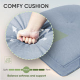 moosprr Outdoor Cushion Set of 4, Waterproof Outdoor Seat Cushions 25x22, Patio Chair Cushions for Outdoor Furniture, Couch Cushion Replacement, Include 4 Back & 4 Seat Cushions, Light Blue