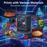 3D Printer,250 mm/s Fast Printing,Fully Assembled,Auto Leveling,245℃ Quick-Detach Nozzle,Dual-Sided PEI Coating Plate