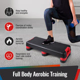STOODER 33.5" Aerobic Exercise Folding Step Platform for Home Workout, Configurable 3 Height Workout Stepper for Office Indoor Home Gym Exercise, Lightweight, Save Storage Space Aerobic Step Platform