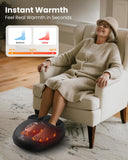 COMFIER Heated Foot Massager for Neuropathy Pain Plantar Fasciitis Electric Feet Massager with Heat Compression Vibration Shiatsu Deep Tissue Relief Foot Heater Massager Large Size 14 for Men Gifts