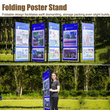 Outdoor Folding Easel Stand for Painting Exhibitions, Movable Collapsible Display Rack for Posters & Photography