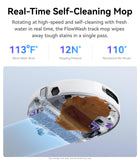 NARWAL Flow Robot Vacuum and Mop Combo, FlowWash Real-Time Self-Cleaning Track Mop, 22,000 Pa Suction, Dual-Camera AI Obstacle Avoidance, Carpet & Edge Cleaning, Self-Emptying Robot Vacuum